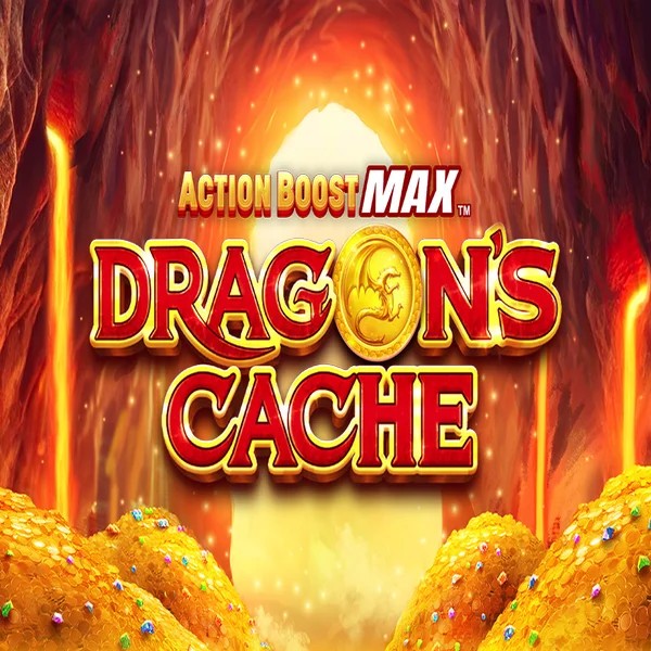 Action Boost Max Dragon's Cache by SpinPlay Games, showcased at vegasinocasinoo.it – game logo