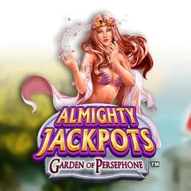 Almighty Jackpots: Garden of Persephone slot logo by Novomatic at Vegasino Casino