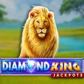 Diamond King Jackpots game by SpinPlay Games – logo hosted on Vegasino Casino