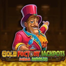 Try Gold Factory Jackpots Mega Moolah slot by Aurum Signature Studios on vegasinocasinoo.it – logo image