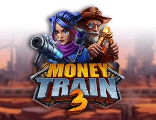 Slots logo of Money Train 3 from Relax Gaming at Vegasino Casino