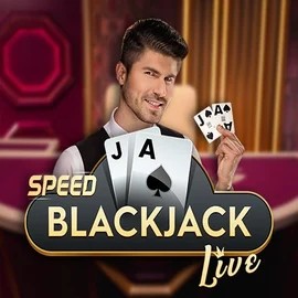 Speed Blackjack slot logo by Pragmatic Play at Vegasino Casino