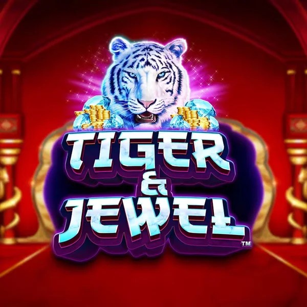 Official Slots logo: Tiger and Jewel by Greentube at Vegasino Casino